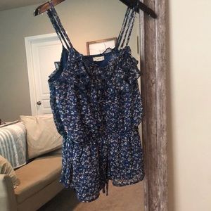 Blue Floral Tank